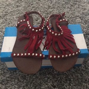 Jeffrey Campbell fringe sandals